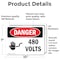 Signmission 480 Volts Danger Sign, Vinyl Decal, 10in W x 7in L, 2PK OS-2PACK-DS-D-710-L-1013 - alternate 4